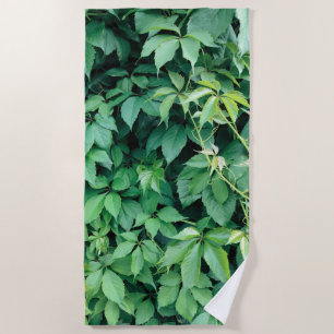 Green Grape Leaves Beach Towel