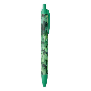Green Grape Leaves Black Ink Pen