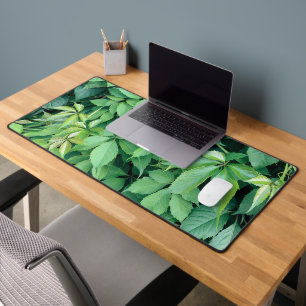 Green Grape Leaves Desk Mat