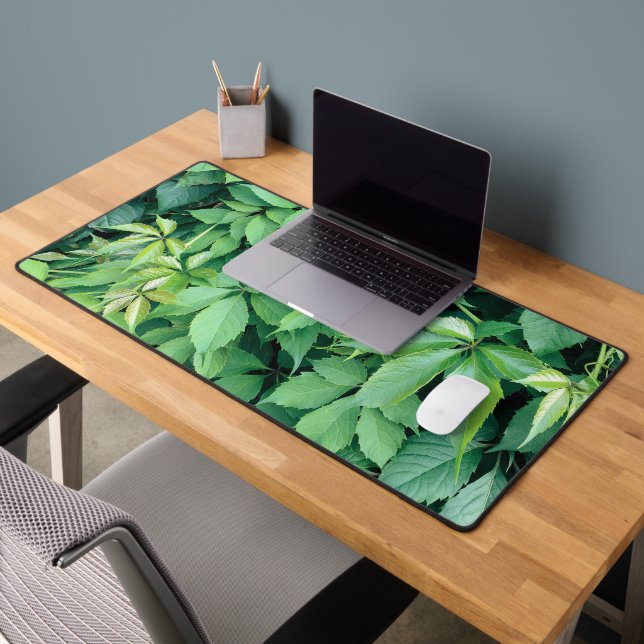 Green Grape Leaves Desk Mat (Office 2)