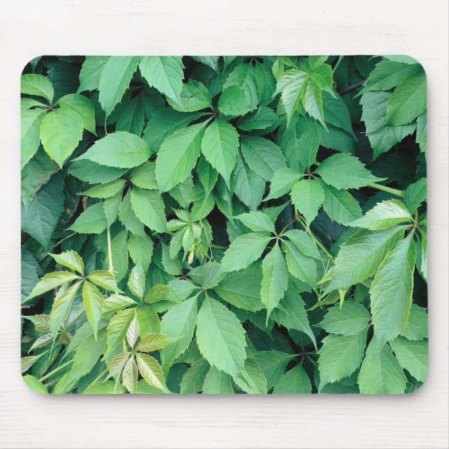 Green Grape Leaves Mouse Pad (Front)