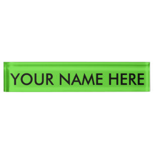 GREEN GRAPE (solid colour) ~ Nameplate