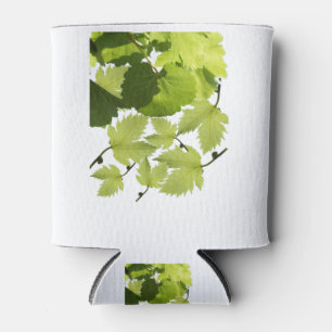 Green Grape Vine Leaves Can Cooler