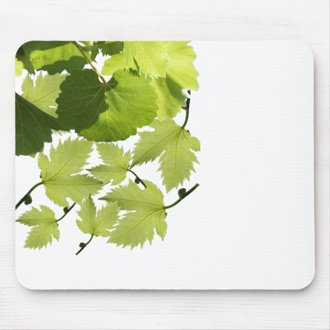 Green Grape Vine Leaves Mouse Pad (Front)