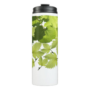 Green Grape Vine Leaves Thermal Tumbler