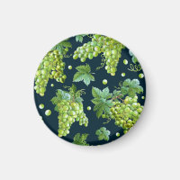 Green Grape: Watercolor Dark Pattern