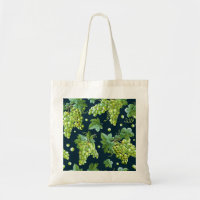 Green Grape: Watercolor Dark Pattern