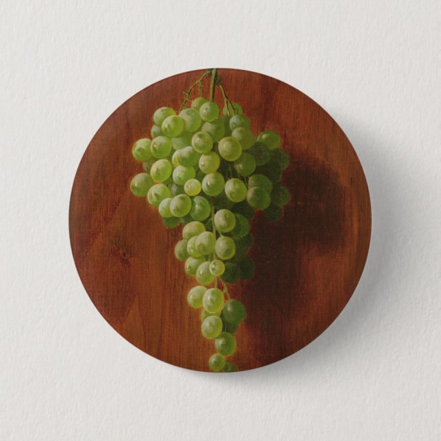 Green Grapes 6 Cm Round Badge (Front)