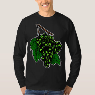 Green Grapes Graphic Fruit Cluster of Grapes T-Shirt