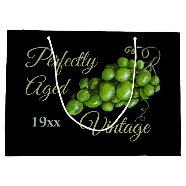 Green Grapes Large Gift Bag (Back)