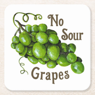 Green Grapes Paper Coaster