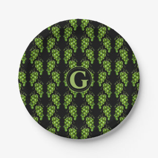 Green Grapes Paper Plate