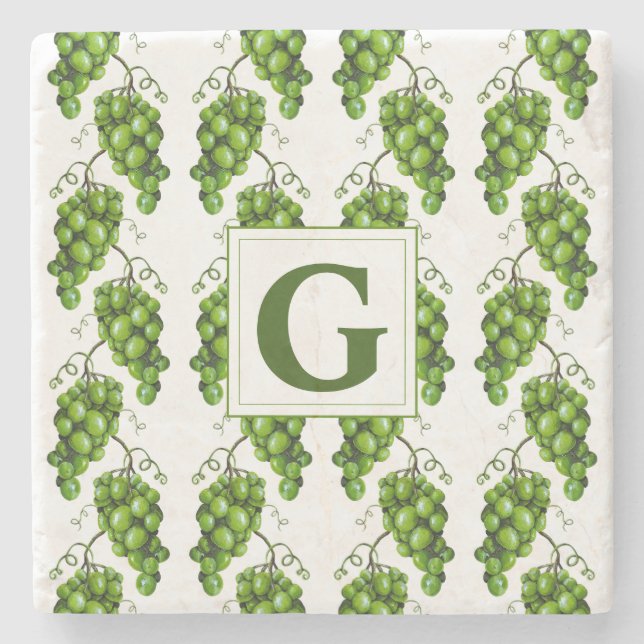 Green Grapes Stone Coaster (Front)