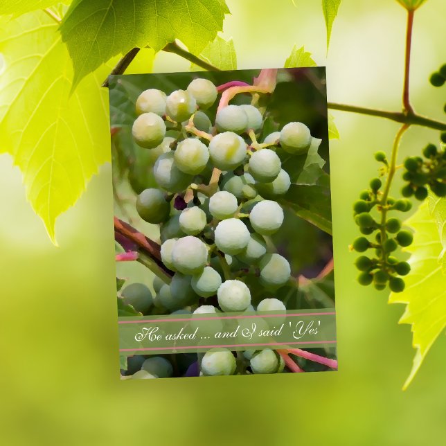 Green Grapes Vineyard Engagement Party Invitation (Creator Uploaded)