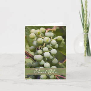 Green Grapes Vineyard Thank You Card