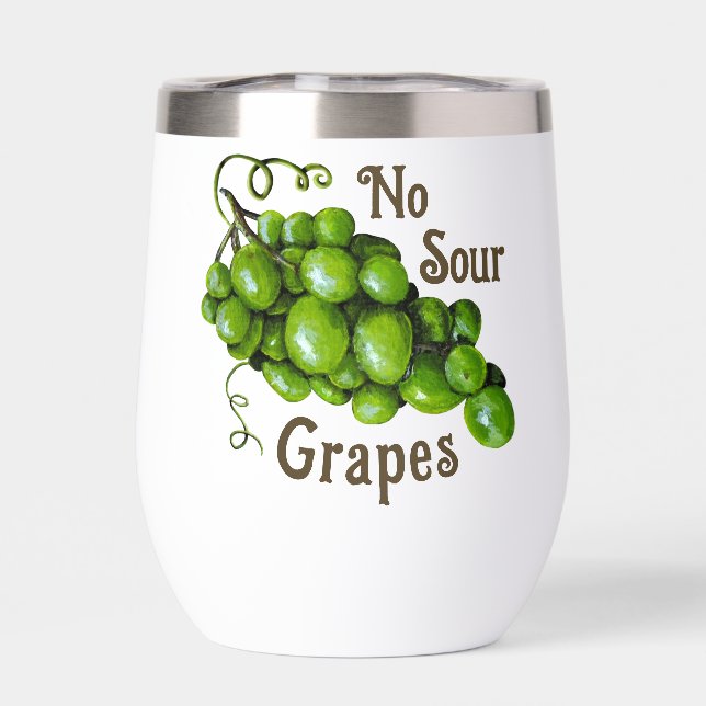 Green Grapes Wine Tumbler (Back)