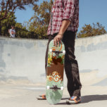 Green Graphic design  Skateboard<br><div class="desc">Skateboard design in green and brown with circles and graphic elements.</div>