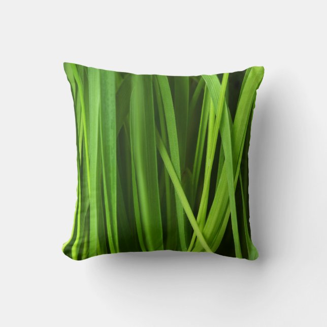 Green Grass background Cushion (Front)
