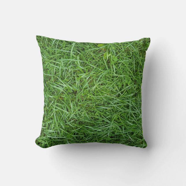 green grass background cushion (Front)