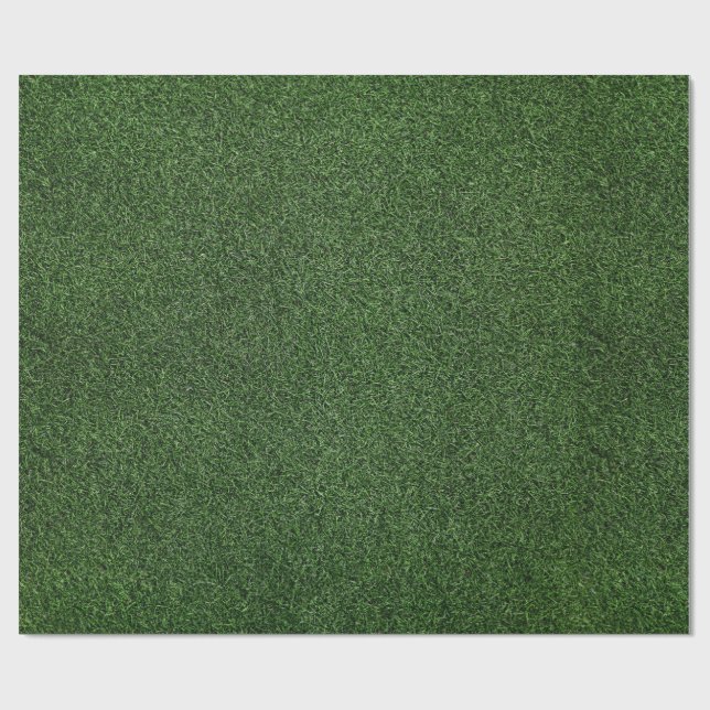 Green grass background wrapping paper (Flat)