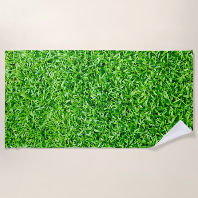 Green grass beach towel (Front)