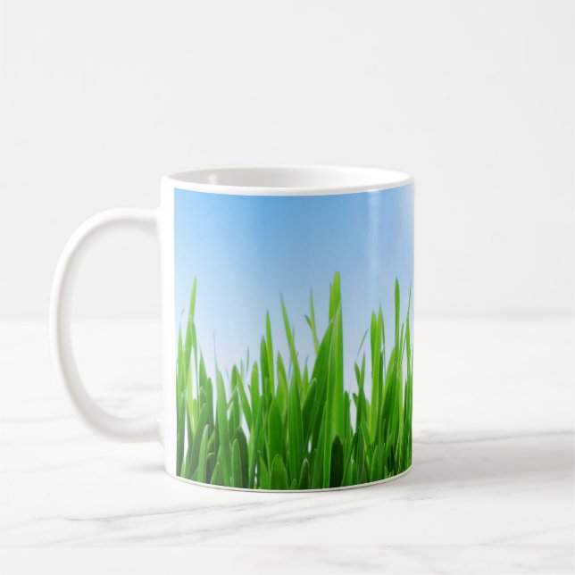 Green Grass Blue Sky Landscape-10826 Coffee Mug (Left)
