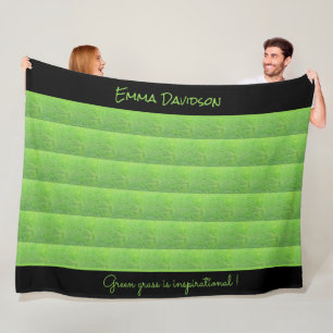Green Grass, Cute Stylish and Elegant Fleece Blanket