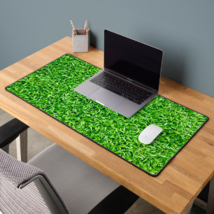 Green grass desk mat