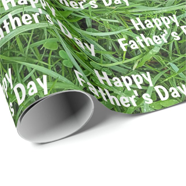 Green Grass Father's Day Wrapping Paper (Roll Corner)