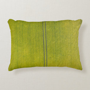 Green grass field decorative cushion