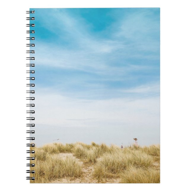 Green grass field under blue skies notebook (Front)