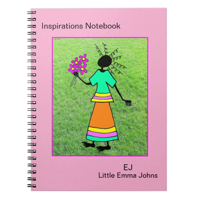 Green Grass, Floral, Awesome Inspirations Notebook (Front)