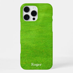 Green Grass Golf Turf Personalised iPhone 16 Pro Max Case
