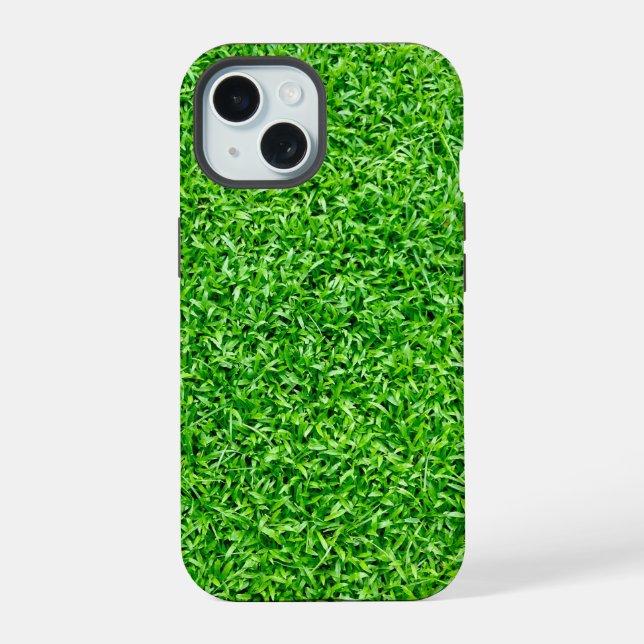 Green grass iPhone 15 case (Back)