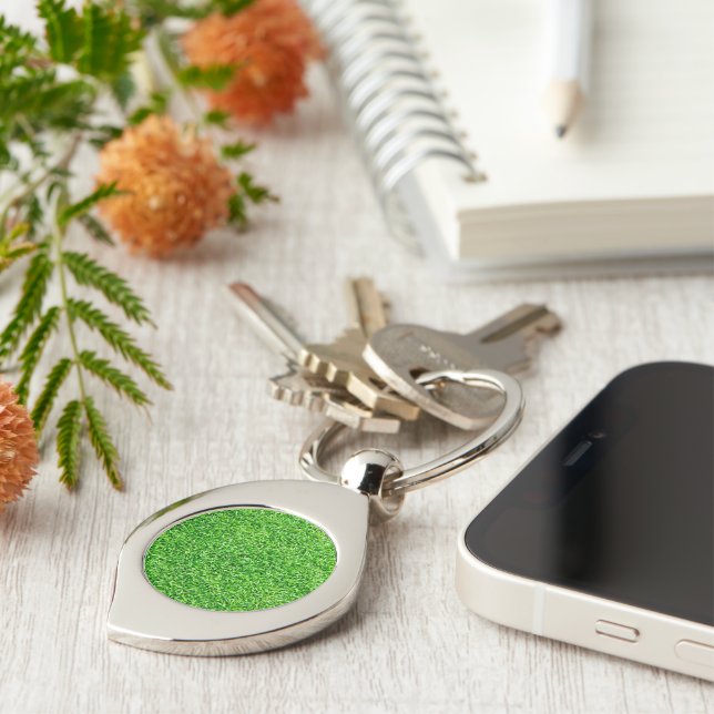 Green grass key ring (Side)