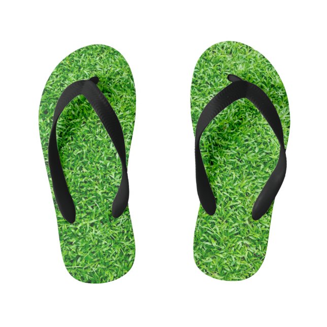 Green grass kid's thongs (Footbed)