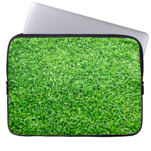 Green grass laptop sleeve