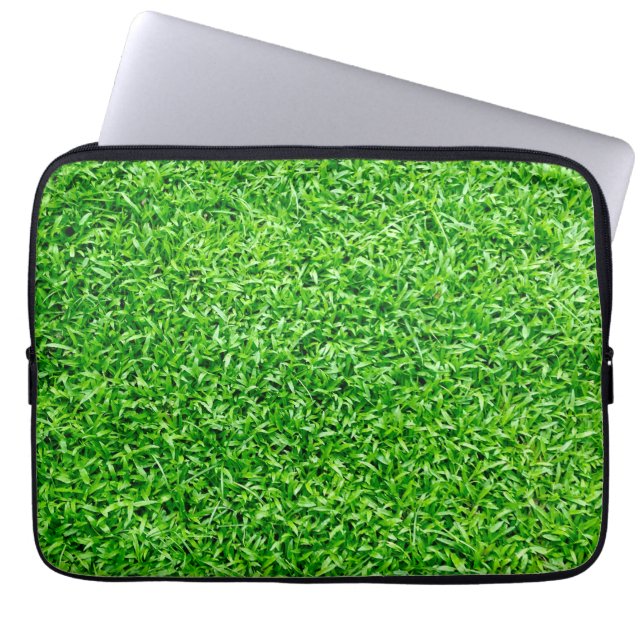 Green grass laptop sleeve (Front)