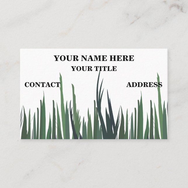 Green Grass Lawn Care Business Card (Front)