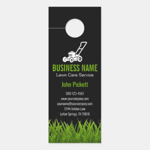 Green Grass Lawn Care Mowing Landscaping Door Hanger