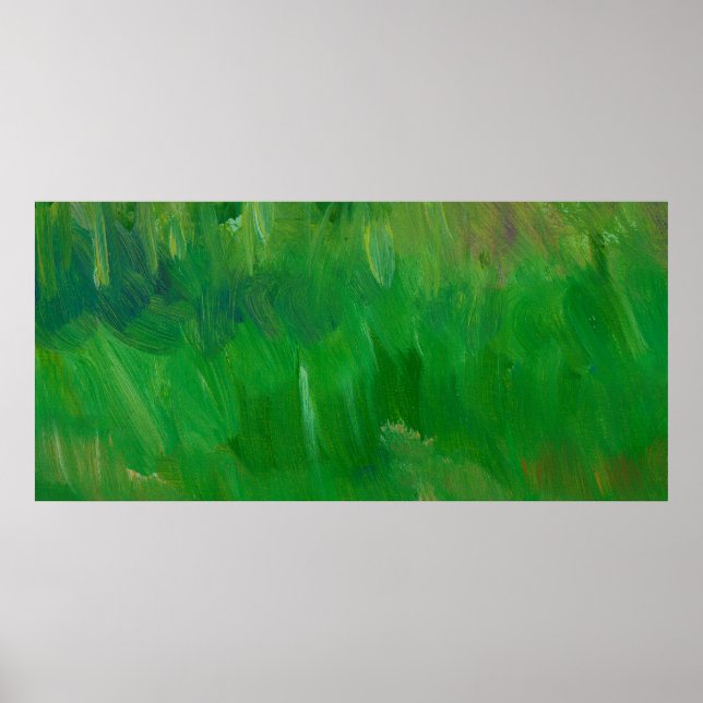 Green grass paint texture. Hand drawn background.  Poster (Front)