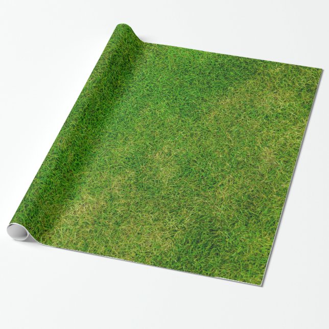 Green Grass Photo Wrapping Paper (Unrolled)