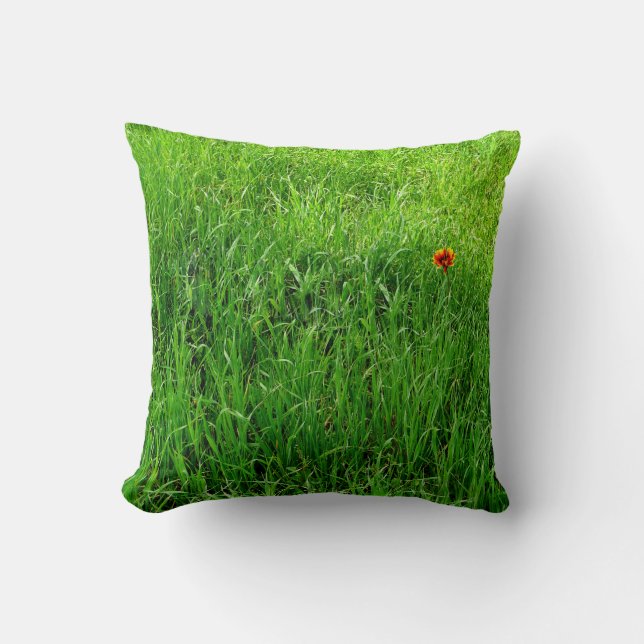 Green Grass Photograph Cushion (Front)