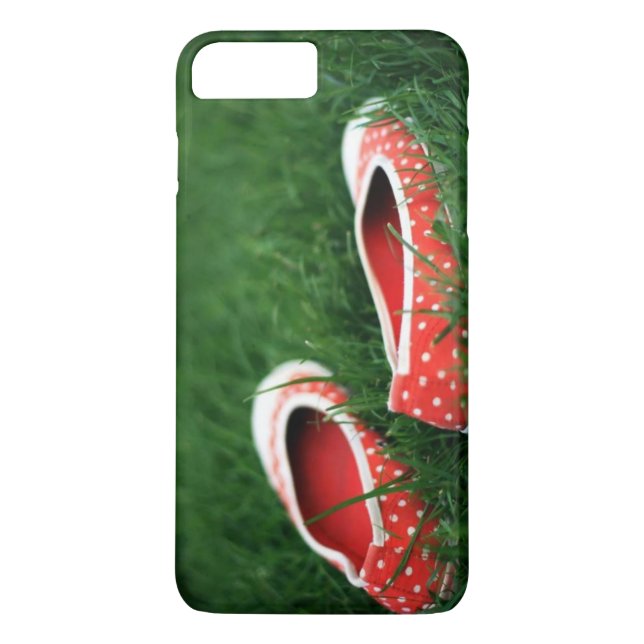 Green Grass Red Slippers with White Polkadots Case-Mate iPhone Case (Back)
