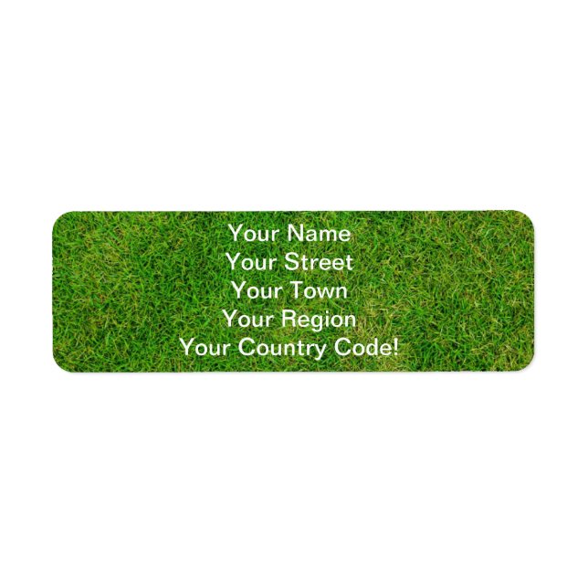 Green Grass Return Address Label (Front)