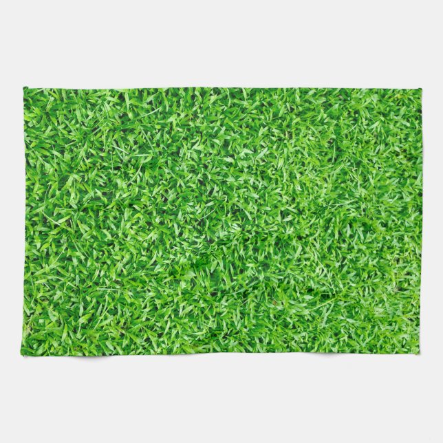 Green grass tea towel (Horizontal)