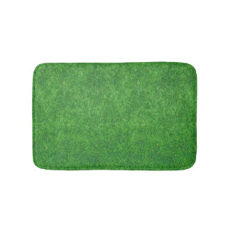 Green Grass Texture Abstract Background Bath Mat