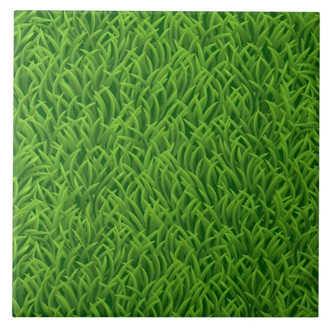Green grass texture ceramic tile (Front)