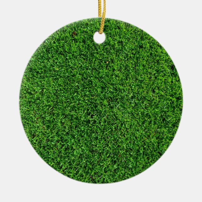 Green Grass Texture Ceramic Tree Decoration (Front)