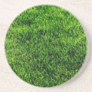 Green grass texture from a soccer field coaster